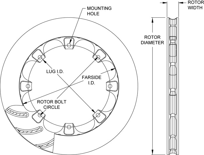 160-15877 - Wilwood HD Rotors Spec 37 - 298x25mm Plain Right