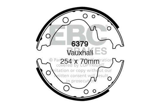 6379 - EBC Brake Shoes; Rear
