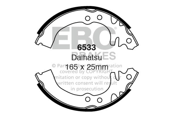 6533 - EBC Brake Shoes; Rear