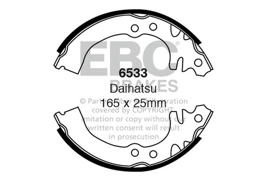 6533 - EBC Brake Shoes; Rear