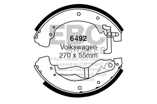6492 - EBC Brake Shoes; Rear