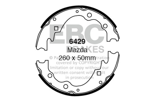 6429 - EBC Brake Shoes; Rear
