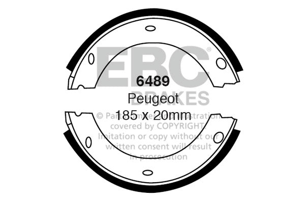 6489 - EBC Brake Shoes; Rear