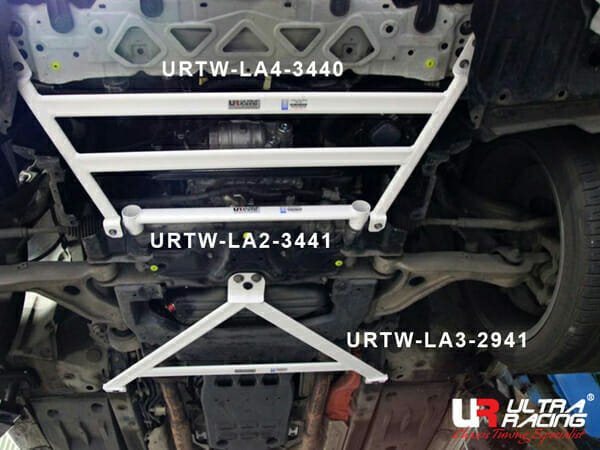 Lexus GS 200T (L10) 2.0T 11+/250 2.5 11-20/300 3.0 11-20/350 3.5 11-20/450H 3.5 11-20 2WD UltraRacing 4-Point Front Lower Brace (3440)