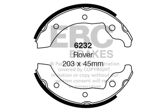 6232 - EBC Brake Shoes; Front