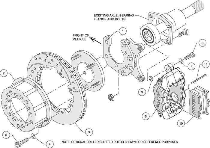 140-5746-B - Wilwood Big Brake Kit - Rear - 309x20mm Plain - Dynalite Internal Black