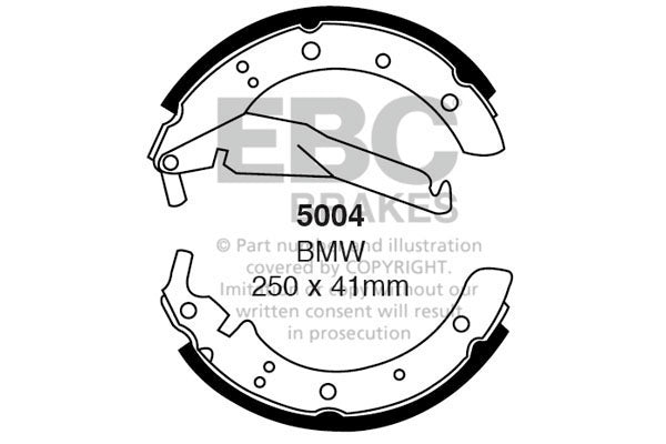 5004 - EBC Brake Shoes; Rear