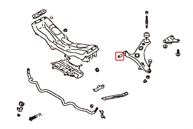 Front Lower Arm Bushing - Small Scion, Subaru, Toyota
