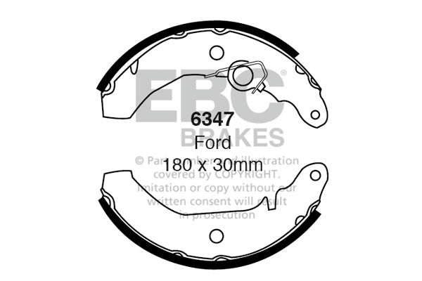 6347 - EBC Brake Shoes; Rear
