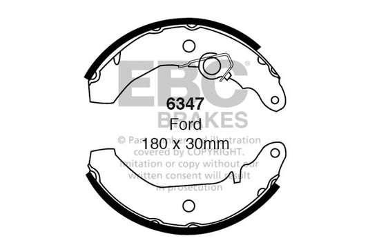 6347 - EBC Brake Shoes; Rear