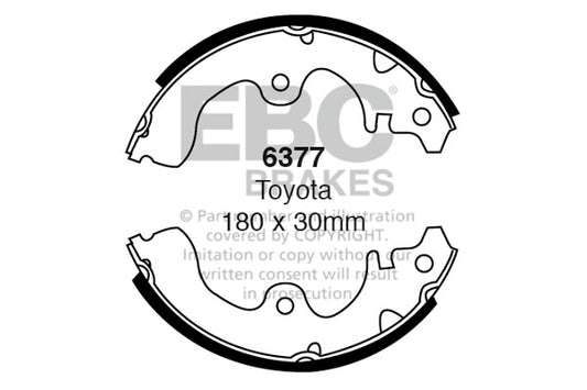 6377 - EBC Brake Shoes; Rear