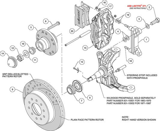 140-15940-R - Wilwood Big Brake Kit - Front - 309x28mm Plain - Superlite 6R Red