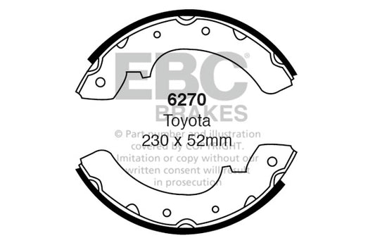 6270 - EBC Brake Shoes; Front