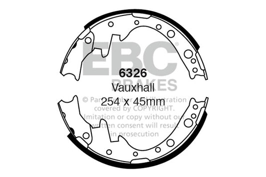 6326 - EBC Brake Shoes; Rear