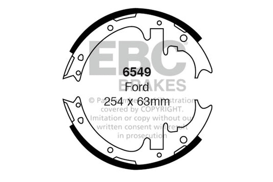 6549 - EBC Brake Shoes; Rear