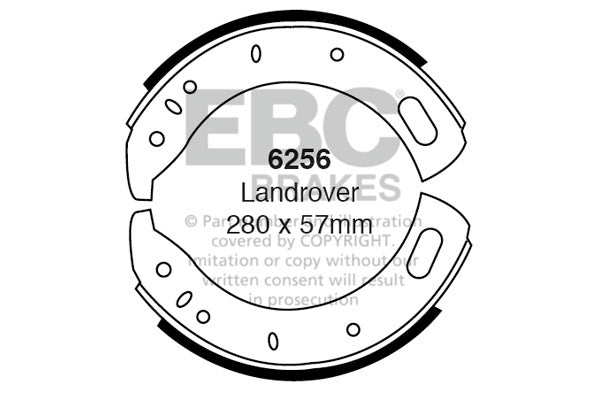 6256 - EBC Brake Shoes; Front