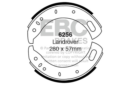 6256 - EBC Brake Shoes; Front