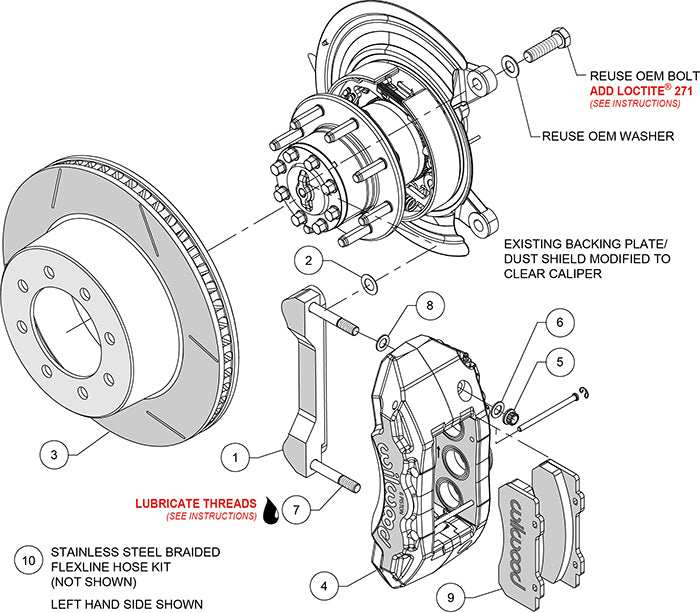 140-15382 - Wilwood Big Brake Kit - Rear - 407x35mm Bi-Slotted - TX6R Black