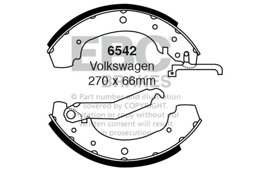 6542 - EBC Brake Shoes; Rear