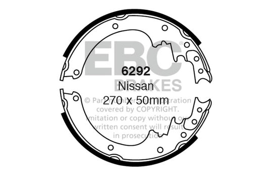 6292 - EBC Brake Shoes; Rear