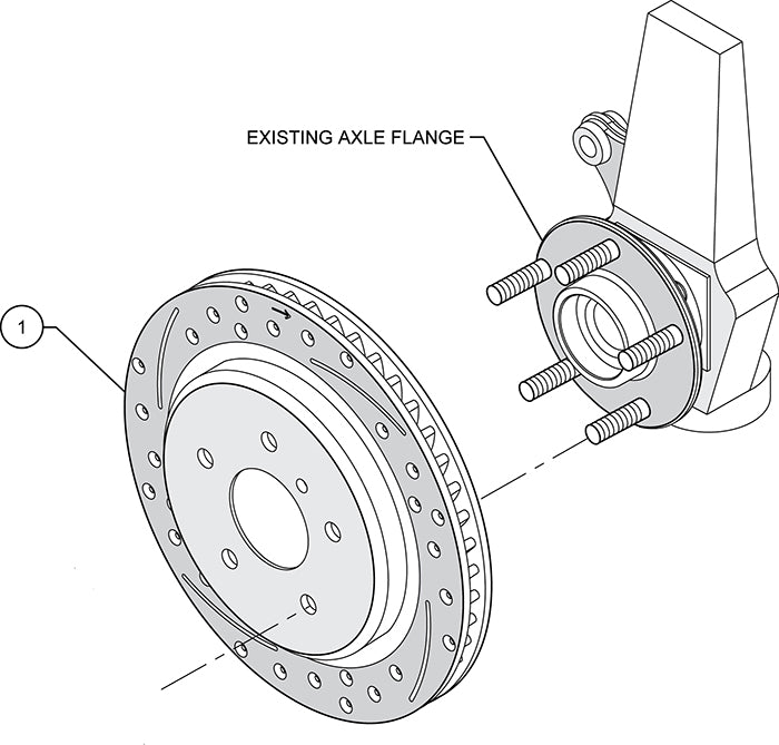 140-11739-D - Wilwood Promatrix Dimpled & Slotted Discs; Rear
