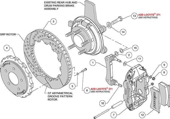 140-8032 - Wilwood Big Brake Kit - Rear - 327x25mm Bi-Slotted - Superlite 4R Black