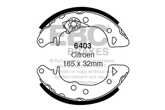 6403 - EBC Brake Shoes; Rear