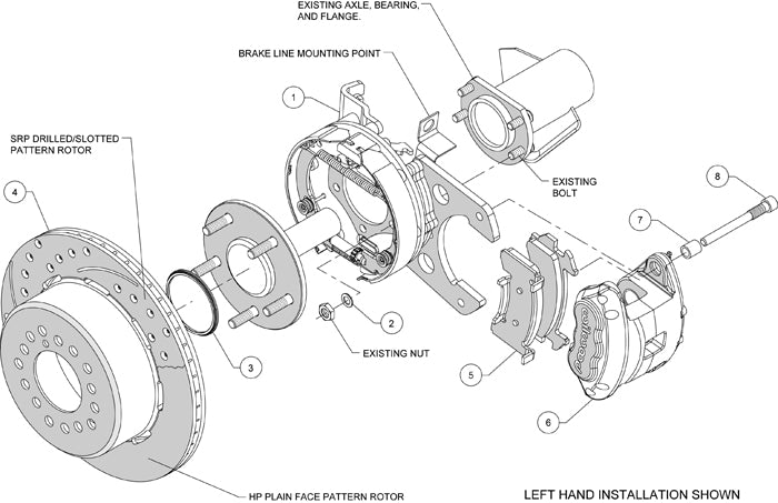 140-12567 - Wilwood Big Brake Kit - Rear - 309x20mm Plain - D154 Black