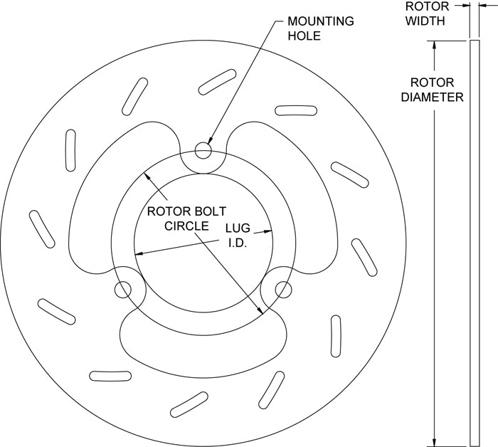160-14184 - Wilwood Super Alloy Rotors - 278x6mm Slotted Left/Right