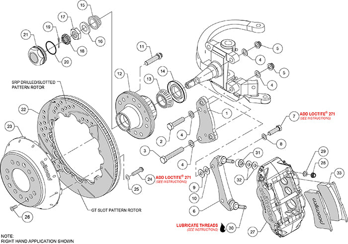 140-14838-R - Wilwood Big Brake Kit - Front - 355x28mm Bi-Slotted - Superlite 6R Red