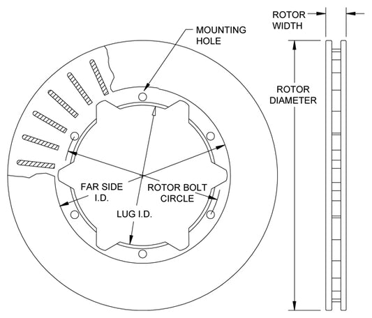160-3450 - Wilwood Ultralite Rotors - 266x19mm Plain Left/Right