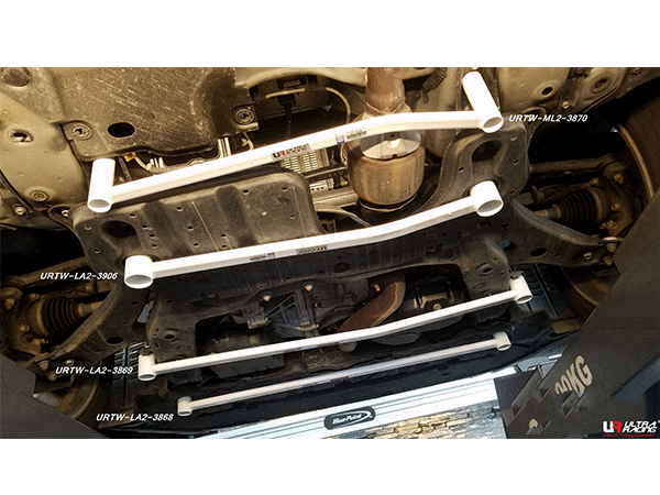 Lexus RX 200T (AL20) 2.0T 2WD 15+/RX 300 2.0T 15+ 4WD UltraRacing 2-Point Mid Lower Brace (3870)