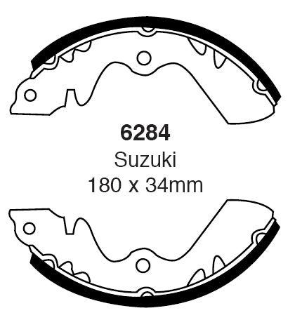 6284 - EBC Brake Shoes; Front