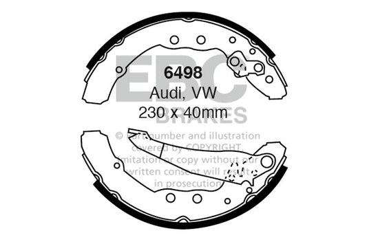 6498 - EBC Brake Shoes; Rear