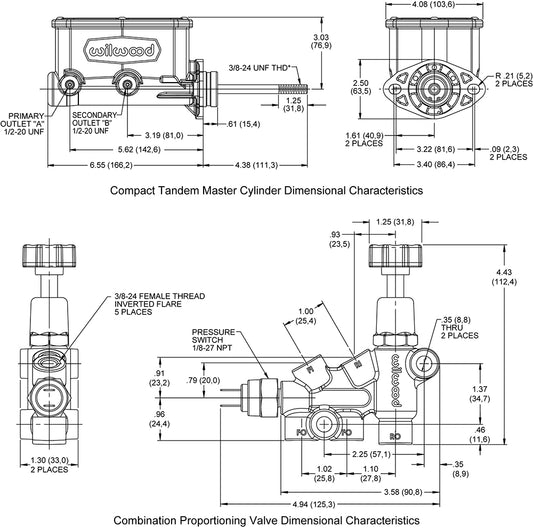 261-15660-BK - Wilwood M/C Kit