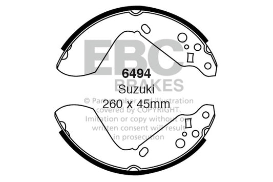 6494 - EBC Brake Shoes; Rear