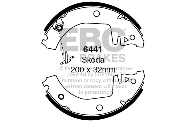 6441 - EBC Brake Shoes; Rear