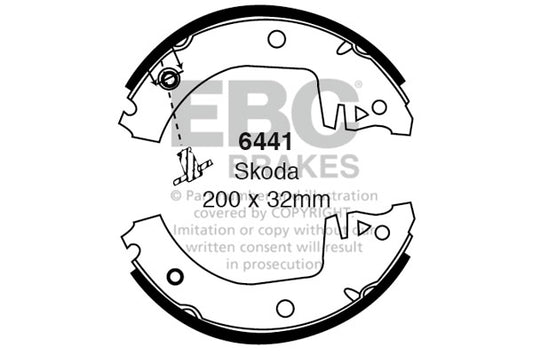 6441 - EBC Brake Shoes; Rear
