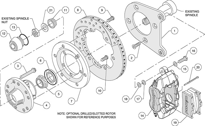 140-4258-B - Wilwood Big Brake Kit - Front - 273x20mm Plain - Dynalite Internal Black