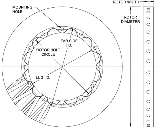 160-12441 - Wilwood C/SiC Rotors - 355x28mm Plain Left/Right