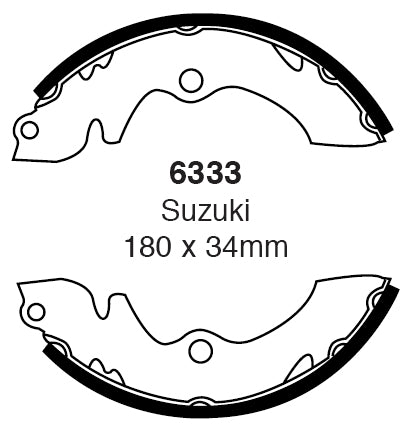 6333 - EBC Brake Shoes; Front