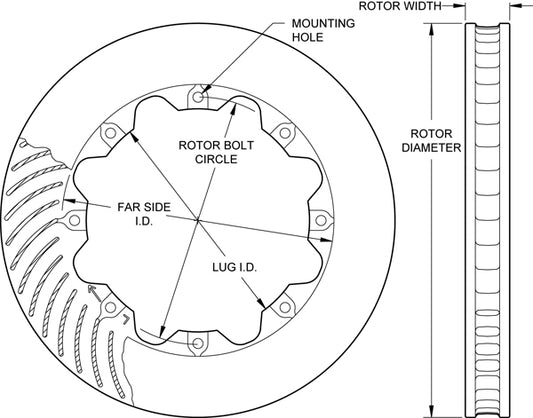 160-12283 - Wilwood HD Rotors Spec 37 - 298x20mm Plain Right