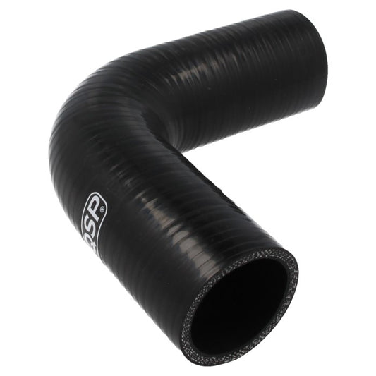 Silicone hose - 90° bend - 57 mm (petrol and oil resistant - Black