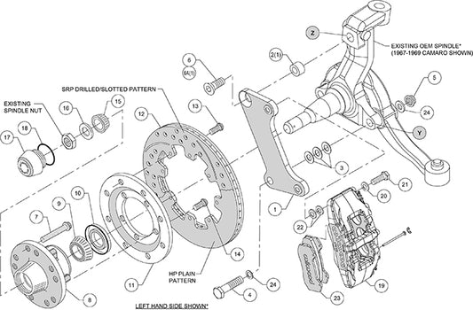 140-10510-R - Wilwood Big Brake Kit - Front - 309x20mm Plain - Dynapro 6 Red
