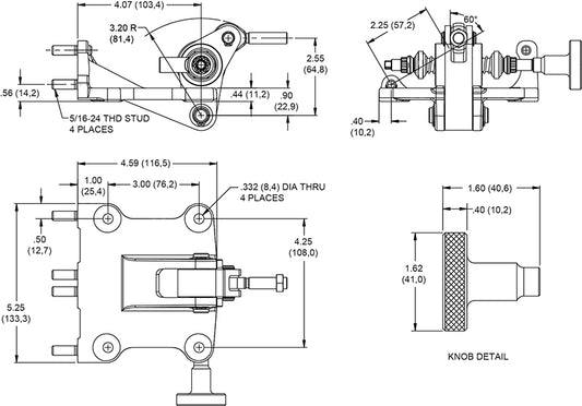 340-14380 - Wilwood Dual M/C Pedal Assembly 60 Deg