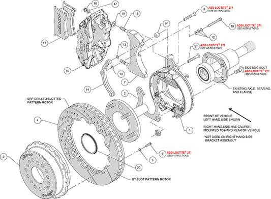 140-13677-R - Wilwood Big Brake Kit - Rear - 327x28mm Bi-Slotted - Superlite 4R Red