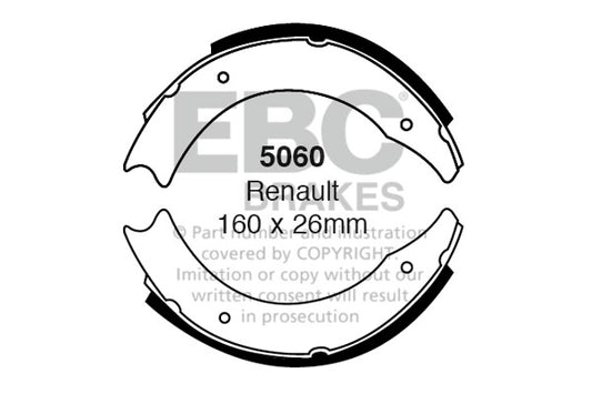 5060 - EBC Brake Shoes; Rear