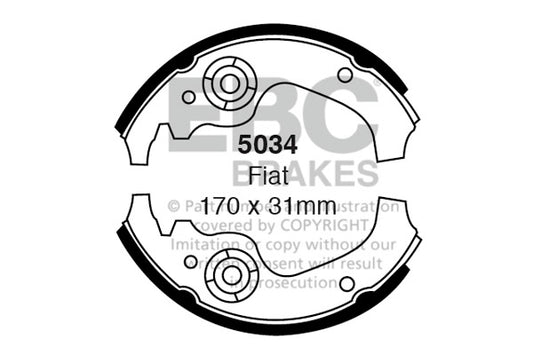 5034 - EBC Brake Shoes; Front