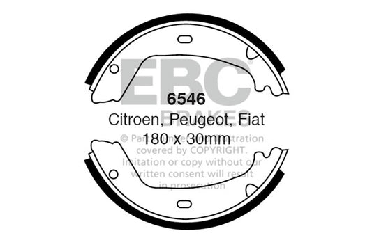 6546 - EBC Brake Shoes; Rear