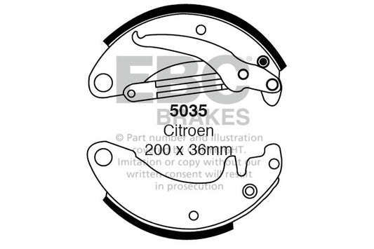 5035 - EBC Brake Shoes; Front